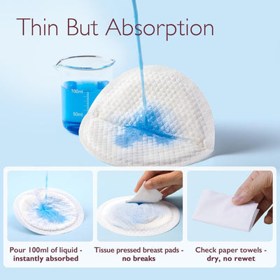 Absorvente Descartáveis Para Seios Momcozy Ultra-Thin 60 Unidades - Absorção Instantânea 3D