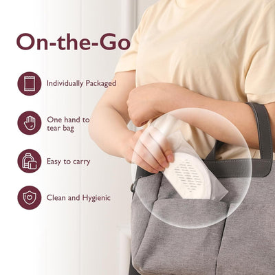 Absorvente Descartáveis Para Seios Momcozy Ultra-Thin 60 Unidades - Higiênico e Ideal para Viagens