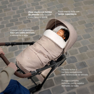 Footmuff 2 em 1 Para Carrinho de Bebê Maxi-Cosi Black - Ajuste inteligente.